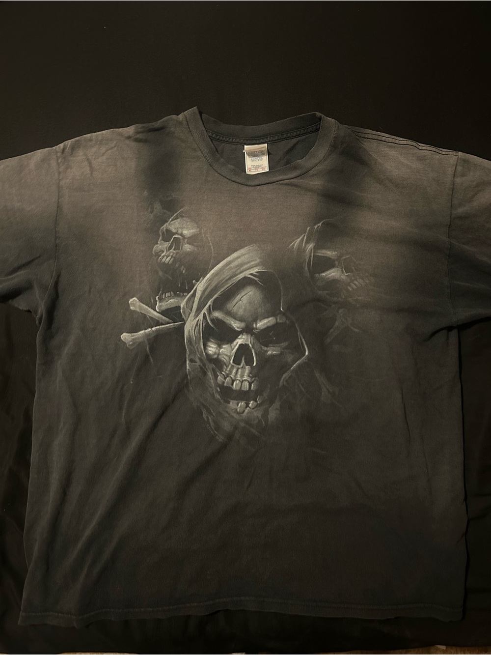 Black Skull Graphic Tee - Men's Crewneck Shirt
